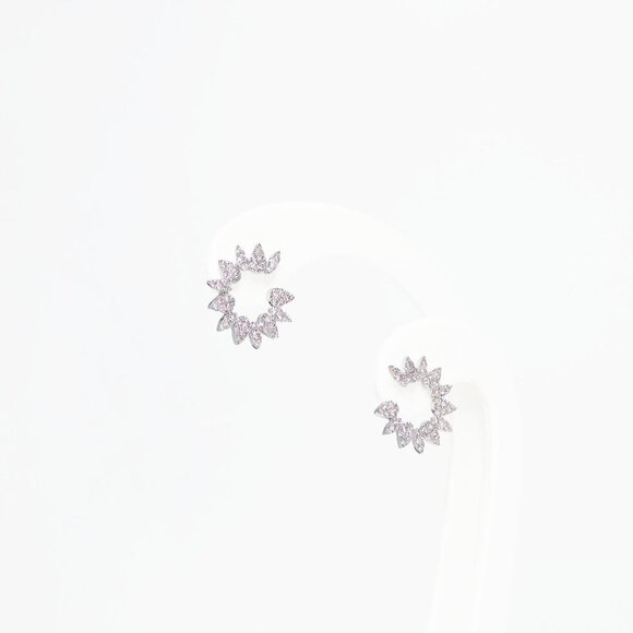 White Radiance Earrings - Picture 3 of 5